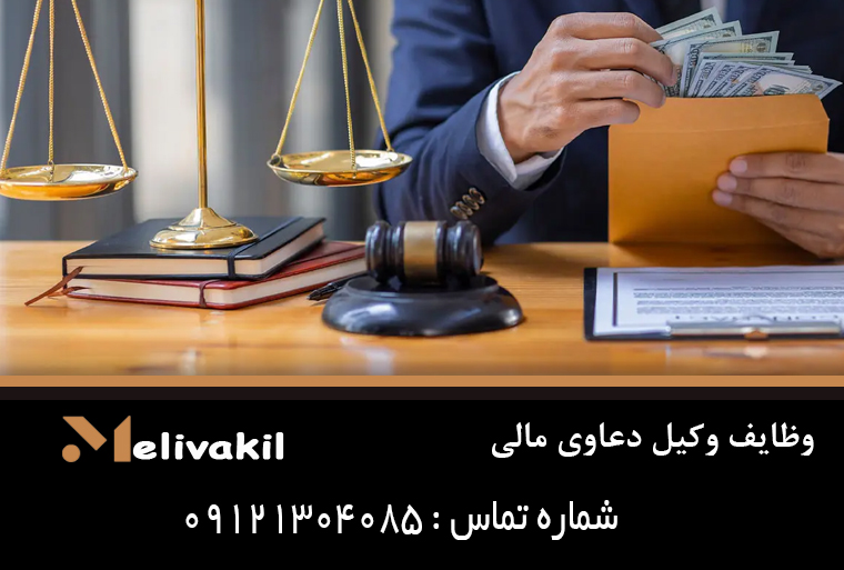 وظایف وکیل دعاوی مالی